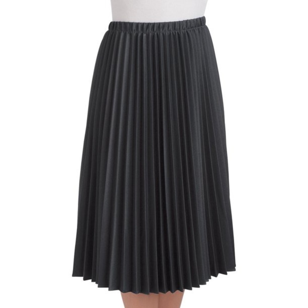 Black, midi Pleated Skirt
